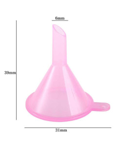 10 Embudos Mini Plásticos Rosa Jowxsx 3,10 x 3,91 cm 2