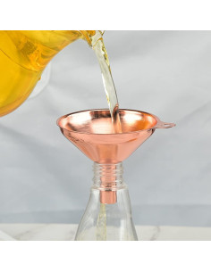 Conjunto 3 embudos acero inoxidable oro rosa 4.5-7.5 cm 2