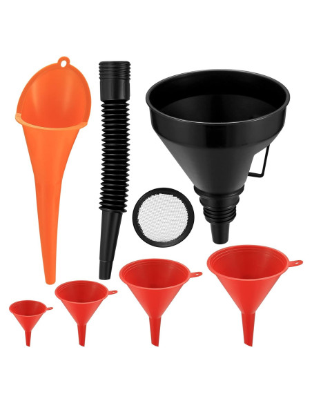 Juego de 6 embudos automotrices Zxglxinyao flexibles