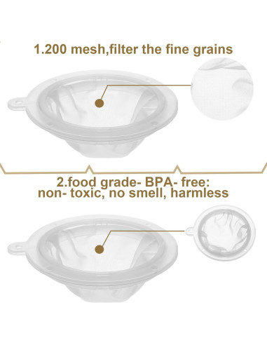 Colador de Malla Fina Cunhill 13 cm Nylon para Filtrar Alimentos