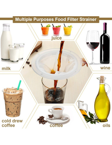 Colador de Malla Fina Cunhill 13 cm Nylon para Filtrar Alimentos