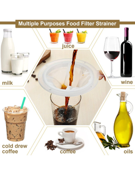 Colador de Malla Fina Cunhill 13 cm Nylon para Filtrar Alimentos