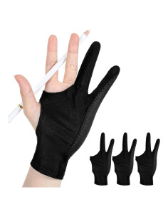 Guantes de Dibujo Digital Oruola - 4 Piezas, Negro, Unisex