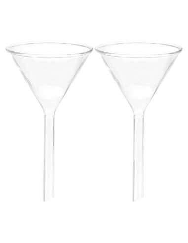 Embudo de Vidrio Borosilicato PATIKIL 120mm - Paquete de 2