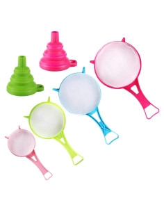 Set de Coladores de Malla Plástica BENBO 4 Piezas Multicolor