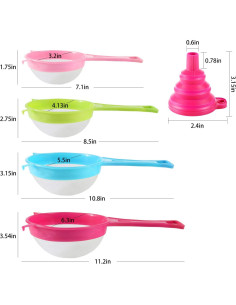 Set de Coladores de Malla Plástica BENBO 4 Piezas Multicolor 2