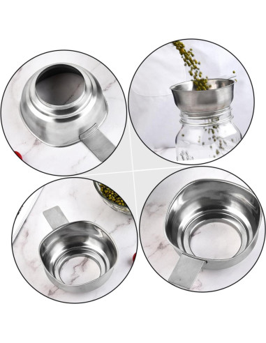 Embudo de Conservación Jojofuny Acero Inoxidable Boca Ancha