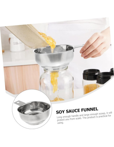 Embudo de Conservación Jojofuny Acero Inoxidable Boca Ancha