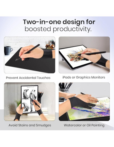 Guante de Dibujo Digital Shenzhenshixin - 2 Paquetes, Pequeño