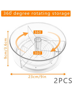 Organizador Giratorio de Bebidas YEXEXINM 2 Paquetes 23 cm 2