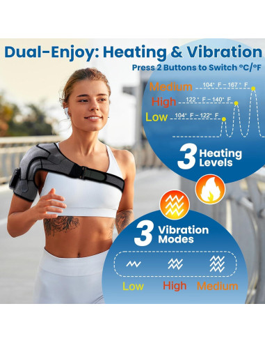 Funda Calentada para Hombro Hailixuan con Masaje y Calor