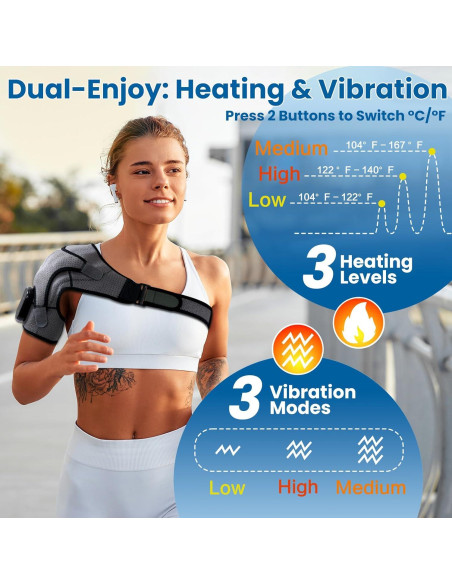 Funda Calentada para Hombro Hailixuan con Masaje y Calor
