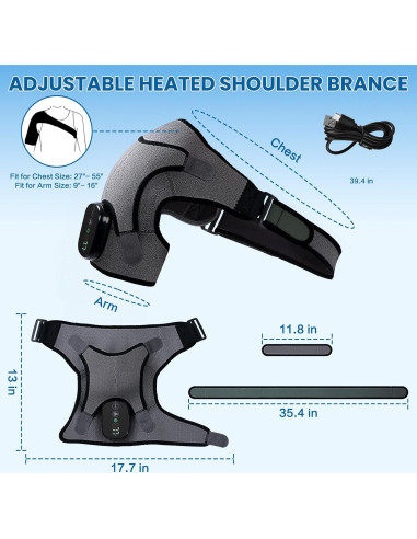 Funda Calentada para Hombro Hailixuan con Masaje y Calor