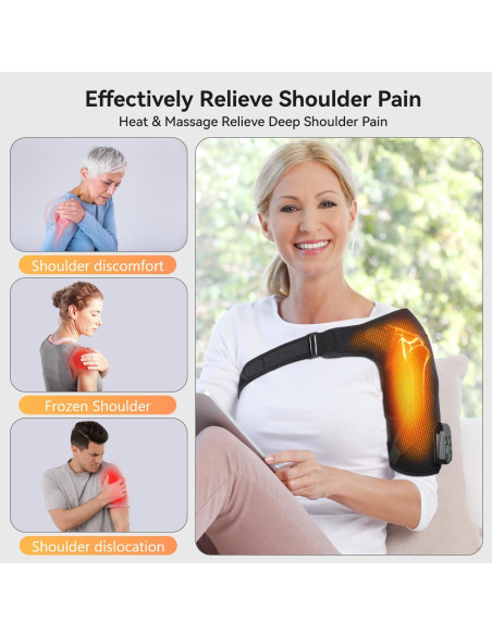 Funda de Masaje Calentada Carecomfi para Hombros 4000mAh