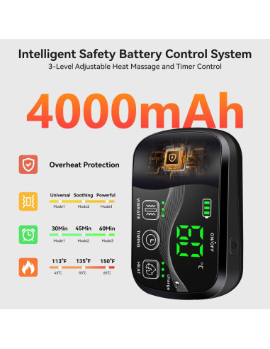 Funda de Masaje Calentada Carecomfi para Hombros 4000mAh