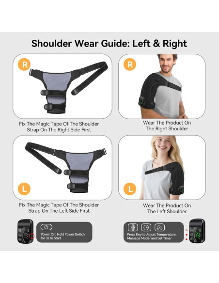 Funda de Masaje Calentada Carecomfi para Hombros 4000mAh