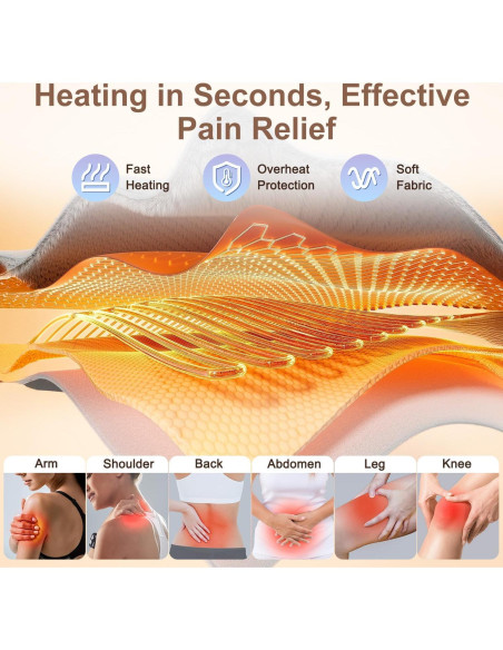 Almohadilla Calefactora Eléctrica IGXHAVIZ 30x60cm con Cinturón
