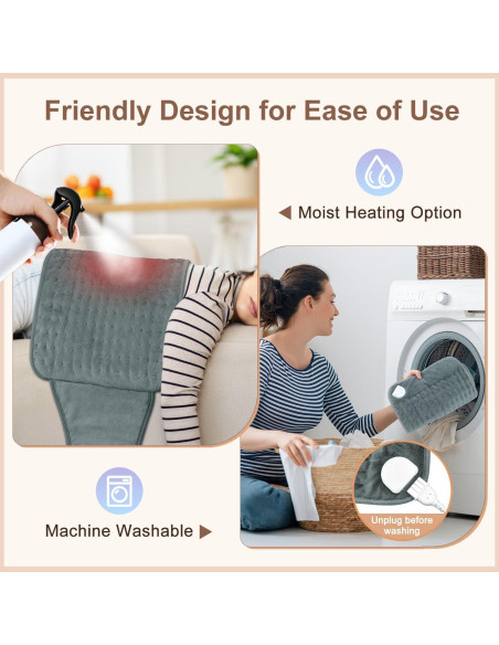 Almohadilla Calefactora Eléctrica IGXHAVIZ 30x60cm con Cinturón