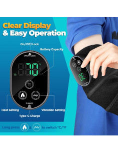 Masajeador de Rodilla Calentado FlareMore Inalámbrico 6 Niveles 2