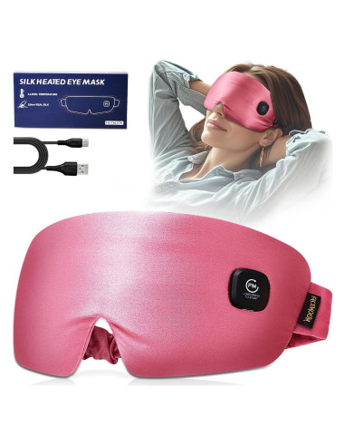 Máscara de Ojos Calentada FACEMOON Rosa - Alivio Ojos Secos