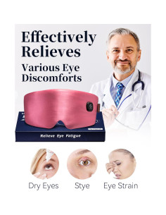 Máscara de Ojos Calentada FACEMOON Rosa - Alivio Ojos Secos 2