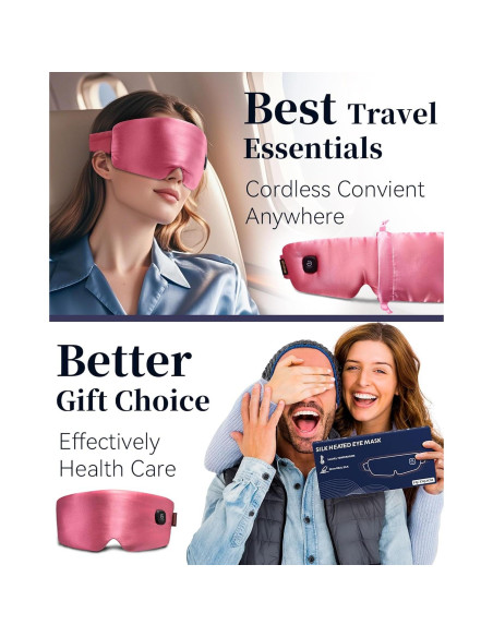 Máscara de Ojos Calentada FACEMOON Rosa - Alivio Ojos Secos