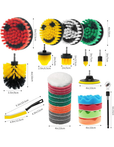 Paquete de 32 Accesorios de Cepillo TOWBRUS para Taladro
