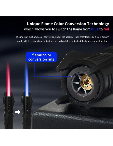 Encendedor de Antorcha ELCELC Negro Recargable Ajustable