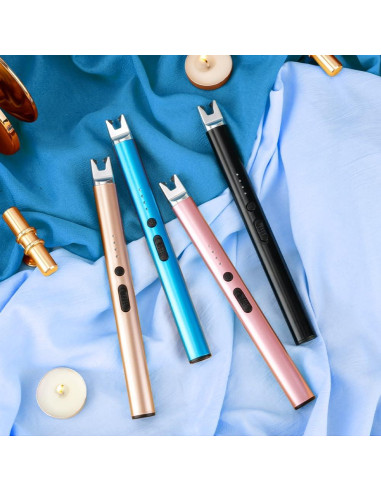 Encendedor Eléctrico Recargable LcFun 2 Pack Negro y Oro