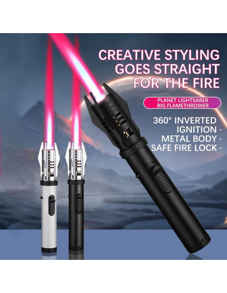 Encendedor de Antorcha ELCELC Negro Recargable Ajustable