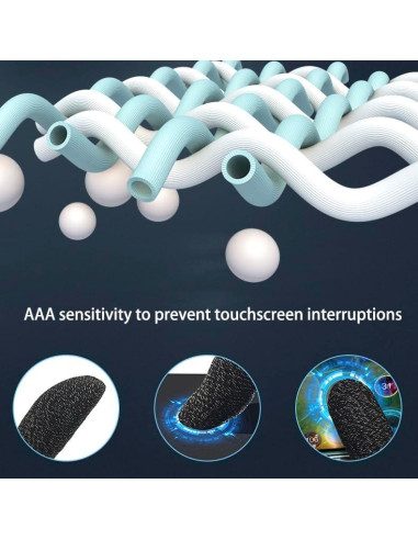 Guantes de Juego CNHIDEE Manga de Dedo Antisudor 4 Pcs