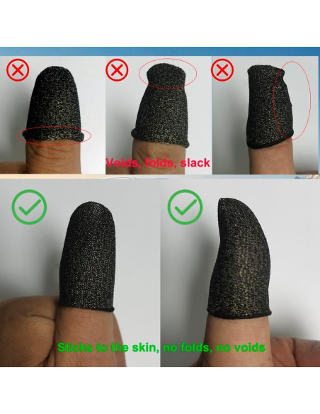 Guantes de Juego CNHIDEE Manga de Dedo Antisudor 4 Pcs