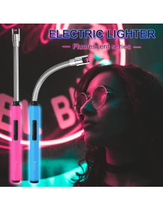 Encendedor Eléctrico SUPRUS Rosa 360 Recargable USB 2