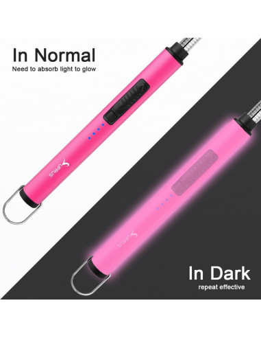Encendedor Eléctrico SUPRUS Rosa 360 Recargable USB