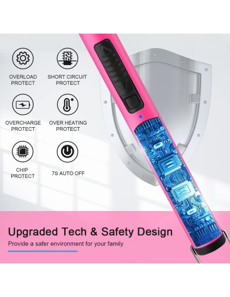 Encendedor Eléctrico SUPRUS Rosa 360 Recargable USB