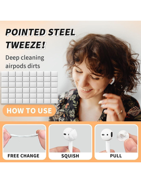 Puntas de oído Linsaner para AirPods Pro 4 pares con limpieza