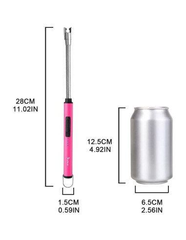 Encendedor Eléctrico SUPRUS Rosa 360 Recargable USB