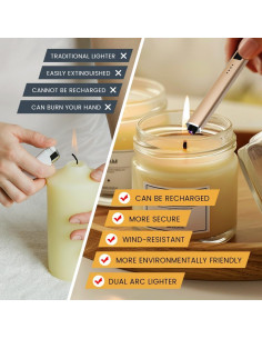 Encendedor Eléctrico Recargable TIKETT Doble Arco Oro 2