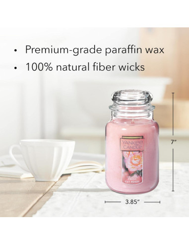 Vela Aromática Yankee Candle 22 oz Rosas Cortadas Frescas