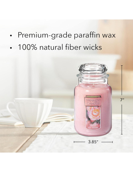 Vela Aromática Yankee Candle 22 oz Rosas Cortadas Frescas