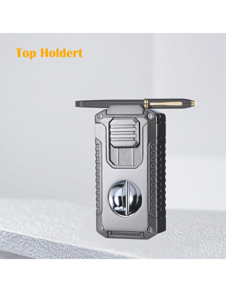 Encendedor Butano Recargable Vrufamt 5 en 1 Gris