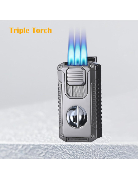 Encendedor Butano Recargable Vrufamt 5 en 1 Gris