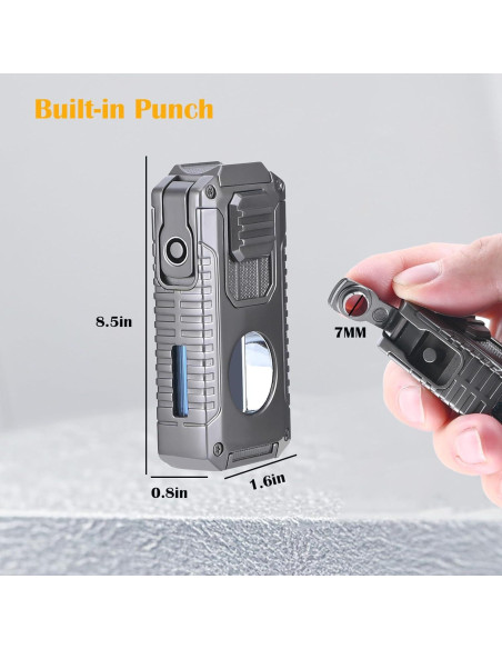 Encendedor Butano Recargable Vrufamt 5 en 1 Gris