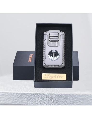 Encendedor Butano Recargable Vrufamt 5 en 1 Gris