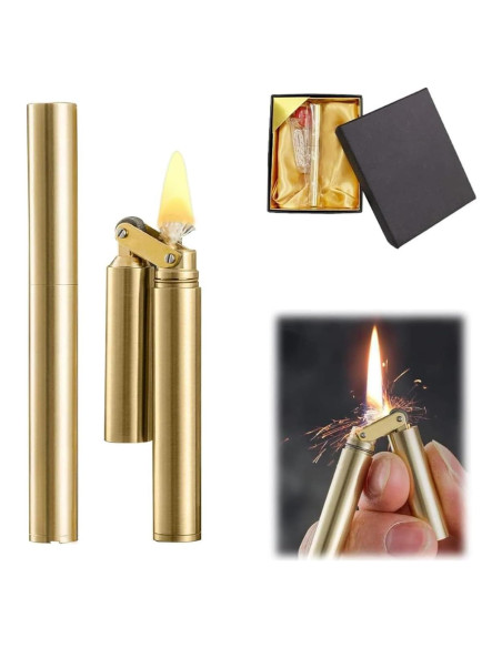 Encendedor de Antorcha Bsdurable Dorado Recargable Ajustable
