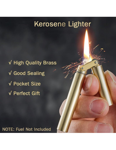 Encendedor de Antorcha Bsdurable Dorado Recargable Ajustable