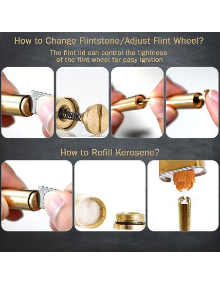 Encendedor de Antorcha Bsdurable Dorado Recargable Ajustable