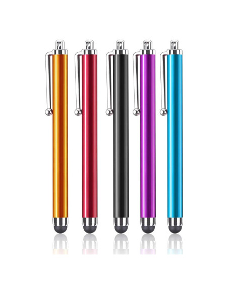 Bolígrafo Estilográfico Universal EVERMARKET para Pantalla Táctil - Paquete de 5 Colores