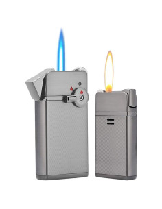 Encendedor Recargable YUSUD Butano Doble Llama Ajustable