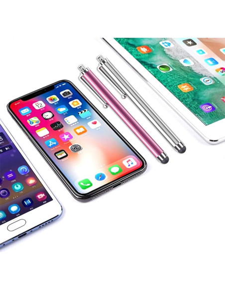 Bolígrafo Estilográfico Universal EVERMARKET para Pantalla Táctil - Paquete de 5 Colores